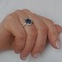Женское серебряное кольцо с куб. циркониями и топазом - фото 2