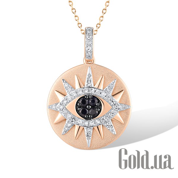 

Женский кулон Lurie Jewelry, Золотой кулон с бриллиантами и сапфирами