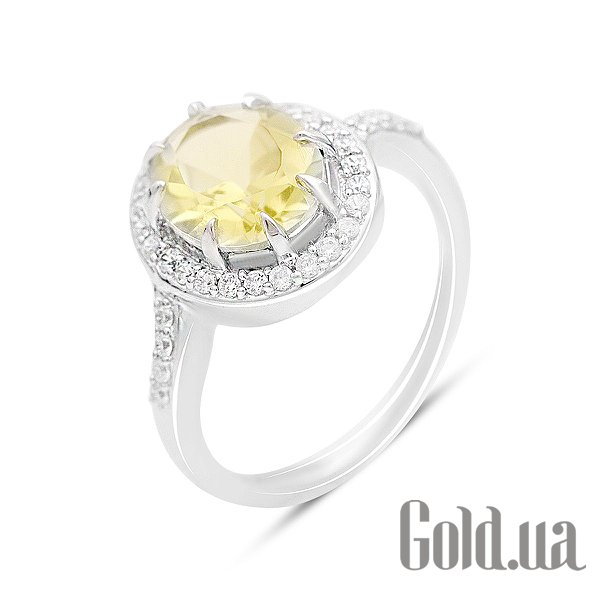 

Женские кольца Fresh Jewelry, Женское серебряное кольцо с куб. циркониями и кварцем, 17