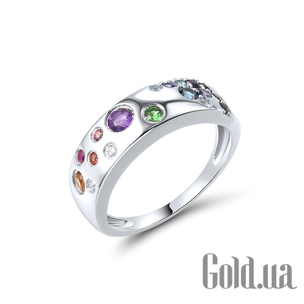 

Кольцо Lurie Jewelry, Женское золотое кольцо с аметистом, гранатами, рубином, сапфирами, топазами, цитрином и бриллиантами, 17