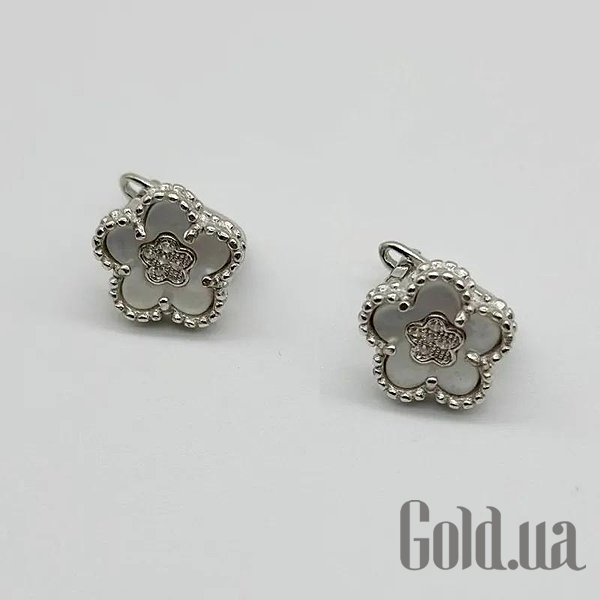 

Серьги Silvex925, Серебряные серьги с куб. циркониями и перламутром