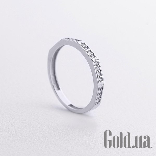 

Кольцо Украина, Женское золотое кольцо с куб. циркониями, 19