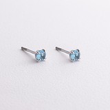 Серебряные серьги с синт. кварцами, 1796507