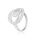 Женское серебряное кольцо с куб. циркониями, 825243