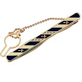 Faberge Золотой зажим для галстука с бриллиантами и эмалью, 001180