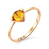 Женское золотое кольцо с янтарем, 1513372