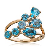 Женское золотое кольцо с топазами, 1538716