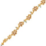 Женский золотой браслет с бриллиантами, сапфирами, гранатами и опалами, 1554588