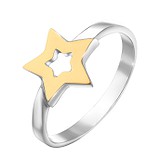 Женское серебряное кольцо в позолоте, 1602716