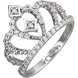 SOKOLOV Женское серебряное кольцо с куб. циркониями, 1613212