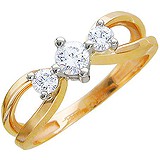 Золотое кольцо с бриллиантами, 1619100