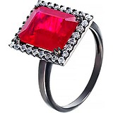 Женское золотое кольцо с бриллиантами и рубином, 1645724