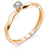 Золотое кольцо с бриллиантом, 1667484