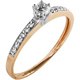 Золотое кольцо с бриллиантами, 1673372