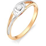 Золотое кольцо с бриллиантом, 1710748