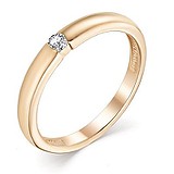 Золотое обручальное кольцо с бриллиантом, 1711772
