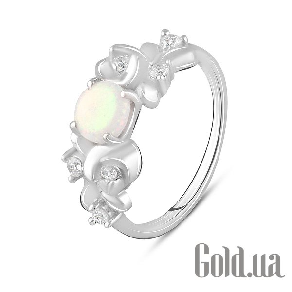 

Женские кольца Fresh Jewelry, Женское серебряное кольцо с куб. циркониями и опалом, 18