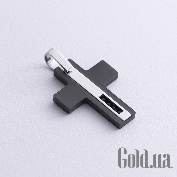 

Кулон-крестик Украина, Золотой кулон с куб. циркониями