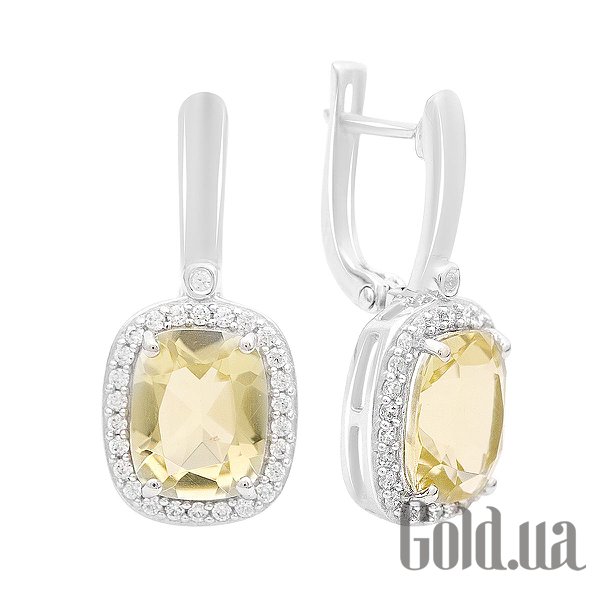 

Серьги Fresh Jewelry, Серебряные серьги с куб. циркониями и кварцами