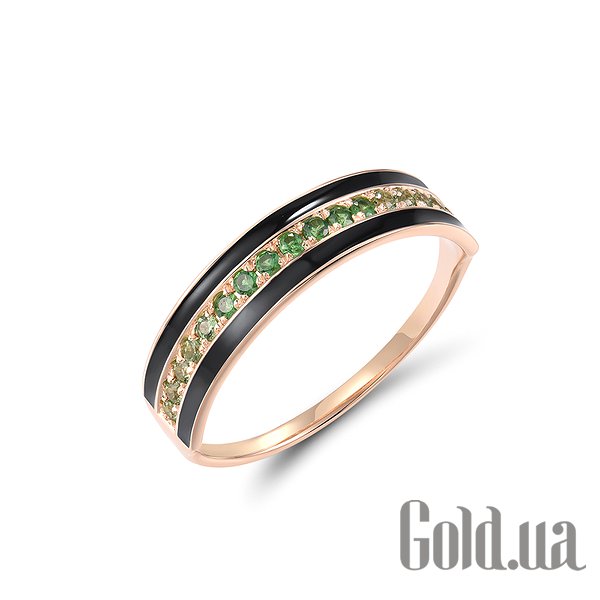 

Кольцо Lurie Jewelry, Женское золотое кольцо с гранатами и эмалью, 17