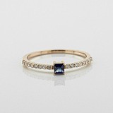 Женское золотое кольцо с бриллиантами и сапфиром, 1795740