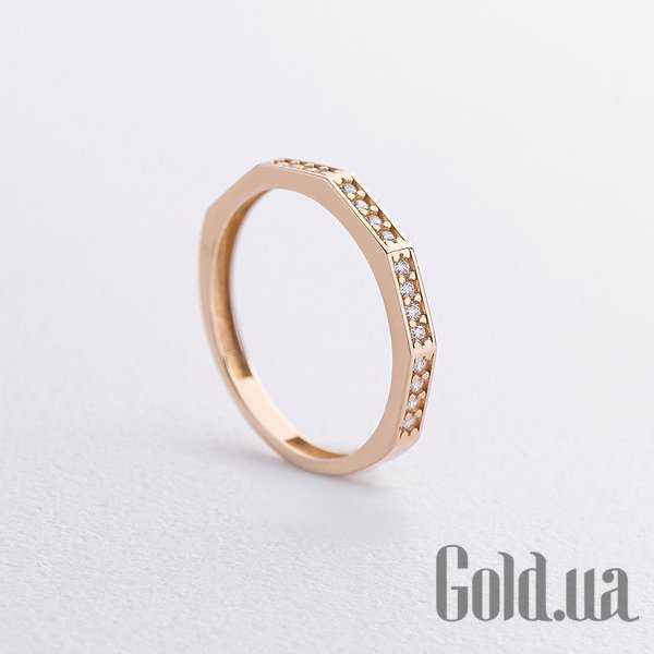 

Кольцо Украина, Женское золотое кольцо с куб. циркониями, 17
