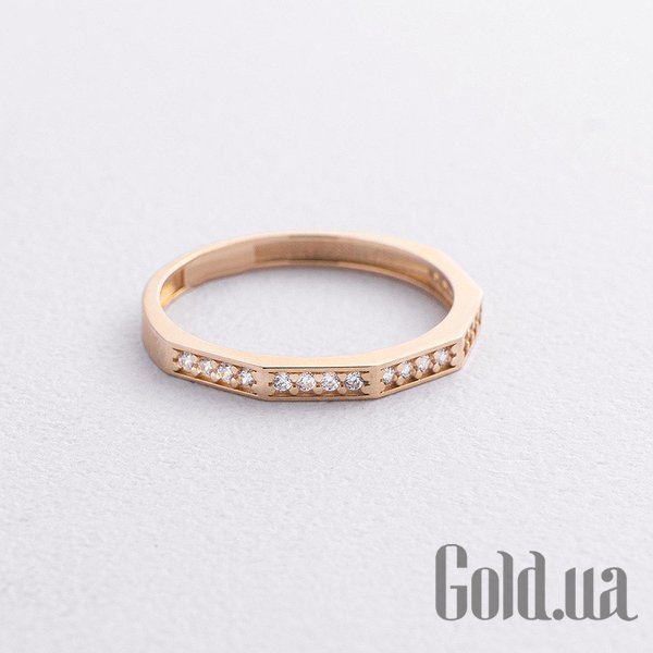 

Кольцо Украина, Женское золотое кольцо с куб. циркониями, 16