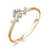 Женское золотое кольцо с бриллиантами, 1513117