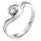 Золотое кольцо с бриллиантом, 1554333