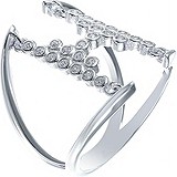 Женское серебряное кольцо с куб. циркониями, 1609885