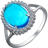 Женское серебряное кольцо с куб. циркониями, 1611677