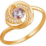 Женское золотое кольцо с куб. циркониями, 1622941