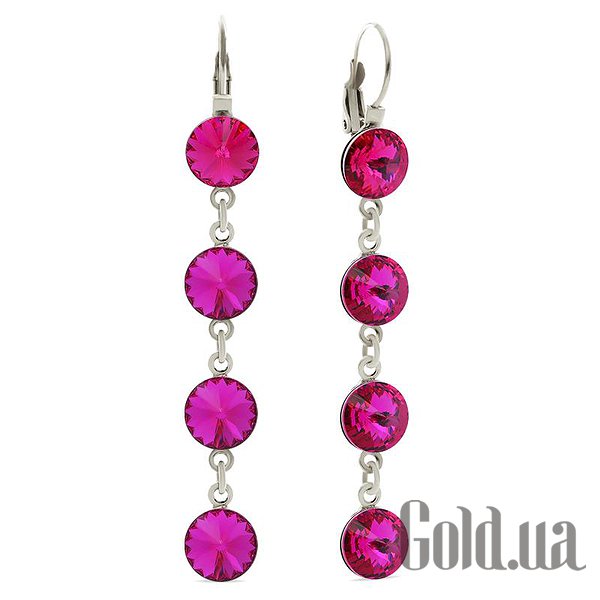 

Серьги с подвесками Kobi, Стальной, Серьги с кристаллами Swarovski