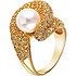 Женское золотое кольцо с сапфирами и жемчугом - фото 1