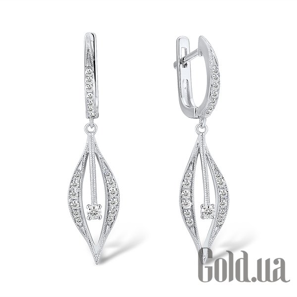 

Серьги с подвесками Lurie Jewelry, Золотые серьги с бриллиантами