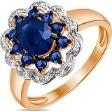Женское золотое кольцо с бриллиантами и сапфирами, 1685405