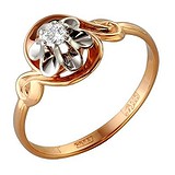 Женское золотое кольцо с бриллиантом, 1711773