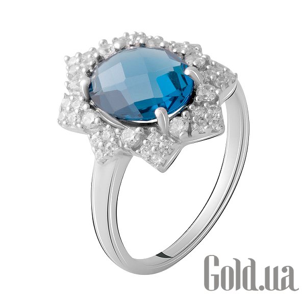 

Женские кольца Fresh Jewelry, Женское серебряное кольцо с куб. циркониями и топазом, 17.5