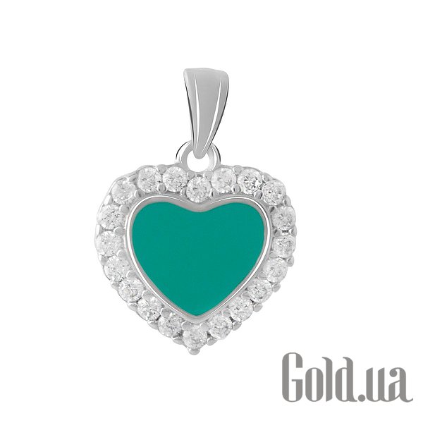 

Кулоны-сердечки Fresh Jewelry, Серебряный кулон с куб. циркониями и эмалью
