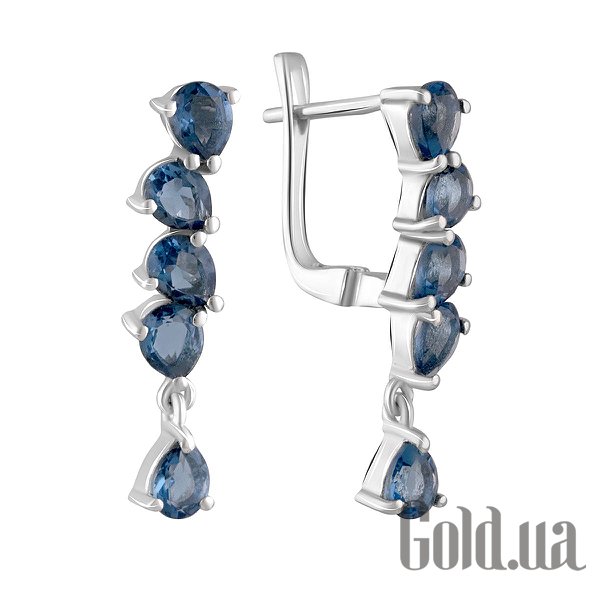 

Серьги с подвесками Fresh Jewelry, Серебряные серьги с синт. танзанитами