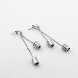 Серебряные серьги с куб. циркониями, 1796765