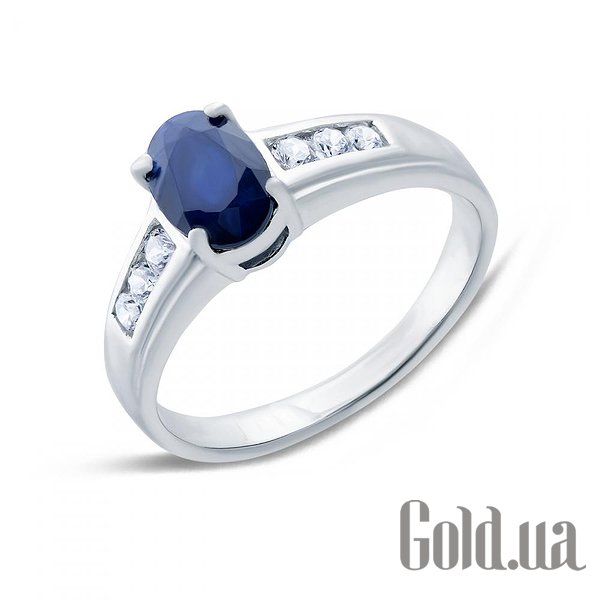 

Женские кольца Lurie Jewelry, Женское серебряное кольцо с сапфиром и куб. циркониями, 17