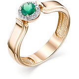 Женское золотое кольцо с бриллиантами и агатом, 1606046