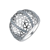 Женское серебряное кольцо с куб. циркониями, 1613982