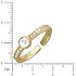 Женское золотое кольцо на ногу с куб. циркониями - фото 2