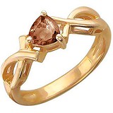 Женское золотое кольцо с раухтопазом, 1623454
