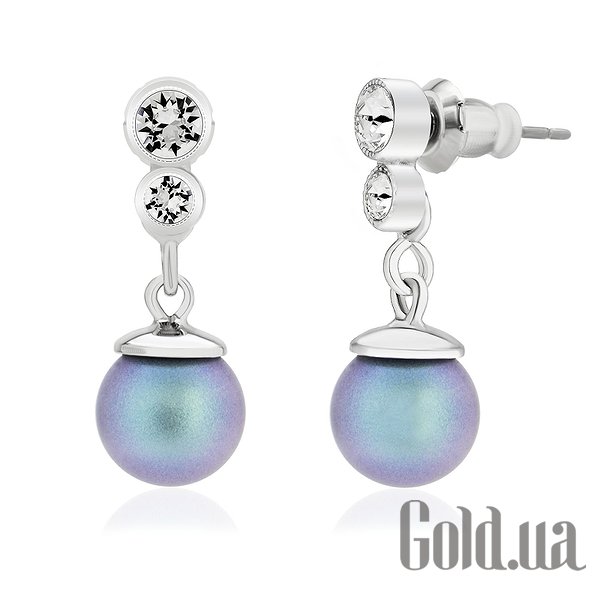 

Серьги с подвесками Kobi, Стальной, Серьги с кристаллами Swarovski и искусств. жемчугом
