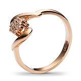 Золотое кольцо с бриллиантами, 1629086