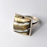 Женское серебряное кольцо из зуба мамонта, 1630110