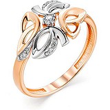 Женское золотое кольцо с бриллиантами, 1667486